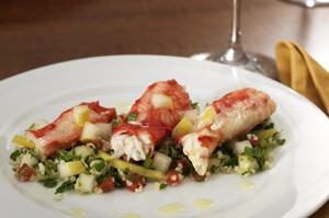 Alaskan King Crab with Pear Tabbouleh Salad