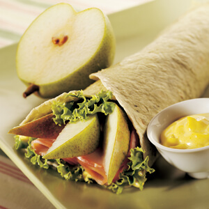 Pear and Ham Wrap with Curried Mayonnaise