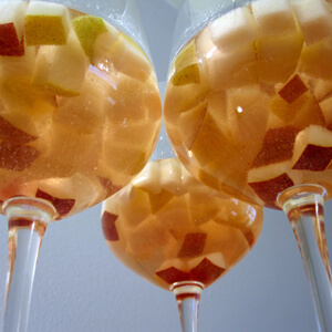 White Sangria with Pears and Cranberry