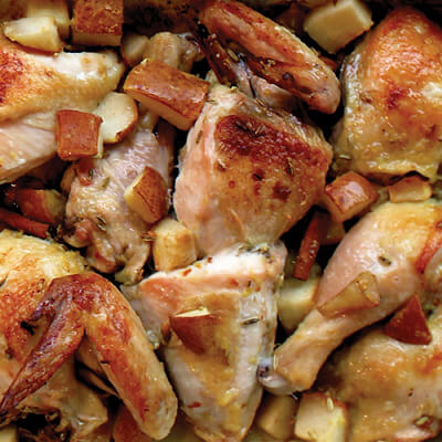 Spice and pear roasted chicken