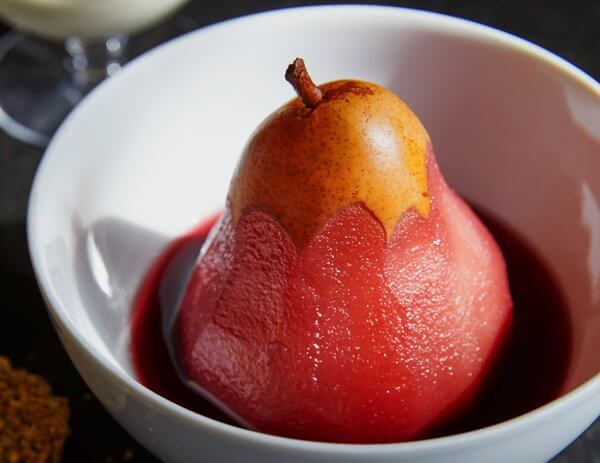 Spiced Red Wine Poached Pears