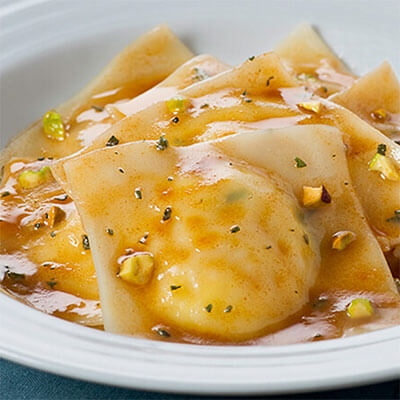 pear pecorino ravioli